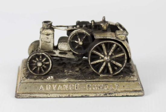 ADVANCE-RUMELY OIL PULL TRACTOR PAPERWEIGHT C 1920