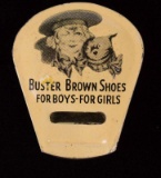 BUSTER BROWN SHOES TIN LITHO ADVERTISING WHISTLE