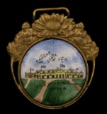 1917 KANSAS STATE FAIR ENAMELED 'PASS' FOB, TOPEKA