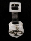 JOHN DEERE MOTHER OF PEARL ADVERTISING FOB