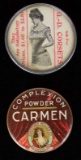 CARMEN POWDER AND G.D. CORSETS ADVERTISING MIRRORS