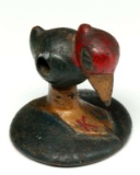 A RARE KU KANSAS JAYHAWK CAST IRON PAPERWEIGHT