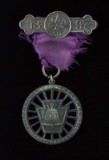 LEAGUE OF AMERICAN WHEELMEN 1897 BICYCLIST BADGE