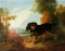 A 19TH CENT PAINTING OF HUNTING DOG AND GAME BIRD