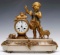 A 19TH C. FRENCH STATUE CLOCK SIGNED DASSON & GODEAU