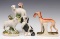 COLLECTION OF 19TH C STAFFORDSHIRE POTTERY ANIMALS