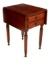 A 19TH CENTURY AMERICAN TWO DRAWER STAND TABLE