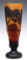 A GOOD DAUM NANCY 20-INCH FRENCH CAMEO GLASS VASE