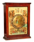 A GOOD EARLY DIAMOND DYES ADVERTISING CABINET