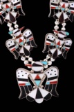 AN INTRICATE BOBBY SHACK ZUNI THUNDERBIRD NECKLACE