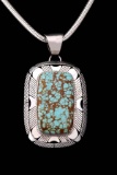 A BEAUTIFUL ELOUISE KEE TURQUOISE PORTRAIT PENDANT