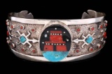 A CHARLES JOHNSON NIGHTTIME PUEBLO INLAID CUFF