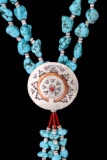 A SANTO DOMINGO JACLA AND CORN MAIDEN NECKLACE