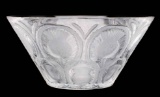 A LALIQUE FRENCH CRYSTAL THISTLE PATTERN BOWL