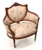 A FRENCH LOUIS XIV STYLE BARREL FORM BERGERE