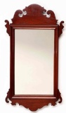 A CIRCA 1800 SCROLL CUT CHIPPENDALE STYLE MIRROR