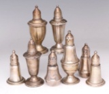 A COLLECTION OF STERLING SILVER SHAKERS