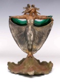 AN ART NOUVEAU FIGURAL MAIDEN CENTERPIECE