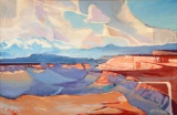 A LATE 20TH C. OIL ON PANEL GRAND CANYON SCENE