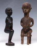 TWO EARLY 20TH CENTURY ETHNIC WOOD CARVINGS