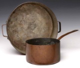 TWO EXAMPLES OF 19TH CENTURY COPPER COOKWARE