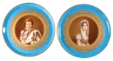 PAIR 19TH C. SEVRES NAPOLEON AND JOSEPHINE PLAQUES