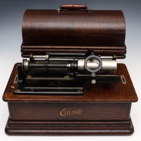 AN EDISON HOME CYLINDER PHONOGRAPH