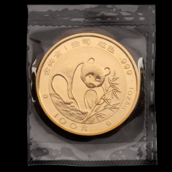 A 1988 CHINESE 1 OZ. GOLD PANDA COIN