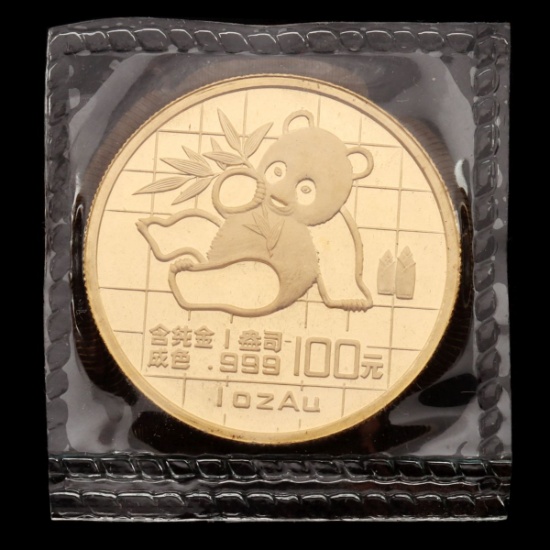 A 1989 CHINESE 1 OZ. GOLD PANDA COIN