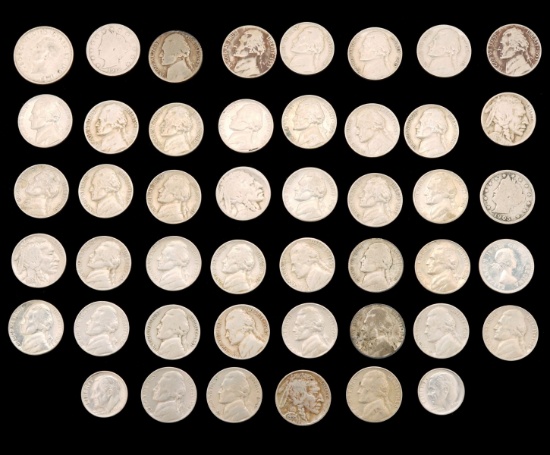 U.S. LARGE CENTS, WHEAT PENNIES AND NICKELS