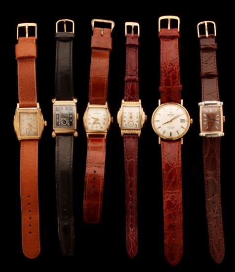 ESTATE LOT WITH OMEGA SEAMASTER, GRUEN CURVEX, GOLD ETC
