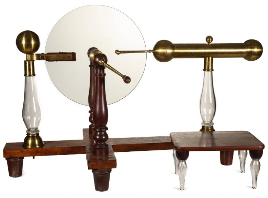 A 19TH C. ELECTROSTAIC GENERATOR SIGNED BENJ PIKE JR