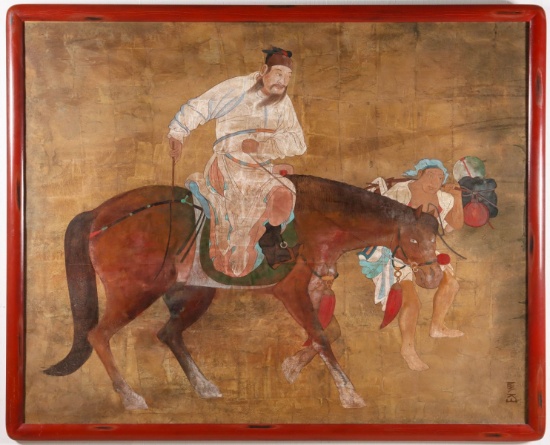 A LARGE LATE 20TH CENTURY CHINESE PAINTING