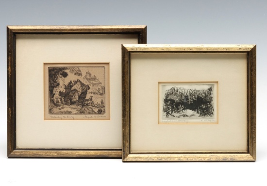 REYNOLD WEIDENAAR (1915-1985) ETCHING, PLUS ANOTHER