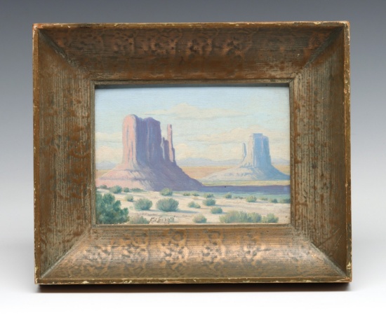 A VIEW OF THE AMERICAN SOUTHWEST SIGNED F.N. LEONARD
