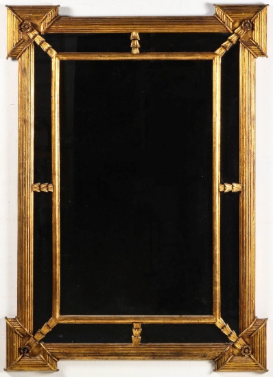 A LATE 20TH CENTURY GILDED WOOD MIRROR