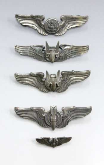 FIVE STERLING AAF WINGS, BOMBARDIER, GUNNER, AIR CREW | Guns & Military ...