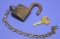 US Navy WWI-II era Brass Pad Lock (AI)