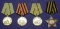 Four Soviet WWII Campaign Awards (ELP)