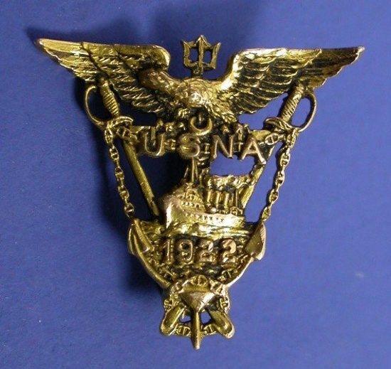 US Naval Academy 1922-Dated Gold Pin (DCE)