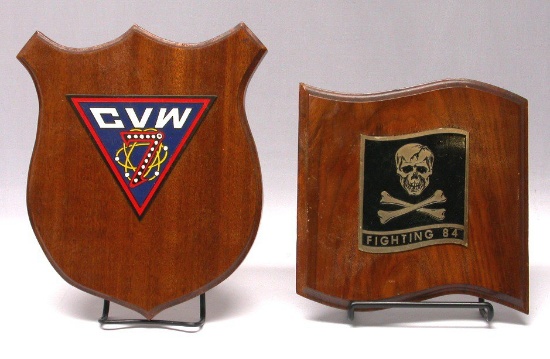 Two US Navy Unit "Beercan" Plaques (A)