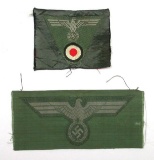 German Army WWII BeVo Breast and Cap Eagle Patches (WDA)