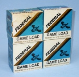 Four vintage 25-round boxes of Federal 16 Ga 2 3/4