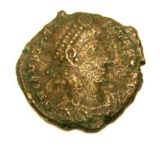 Imperial Roman Emperor Constanius II Bronze Coin (JEK)