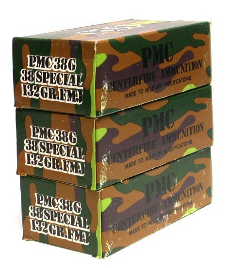 Four 50-Round Boxes of PMC .38 Special 132 Gr FMJ Ammunition (RWP)