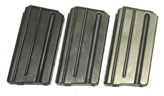 Three US Military Vietnam War Colt M-16 20-Round .223/5.56mm Magazines (A)