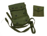 Two US Military WWII OD Pouches (ZJH)