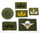 Six Cloth Foriegn  Airborne Wing Patches (A)