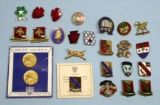 25 US Military WWII-1960s Distinctive Insignia (A)