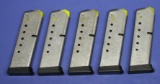 Five Yellow-Follower Smith & Wesson M4516-1 .45 ACP Stainless-Steel Pistol Magazines (RTW)